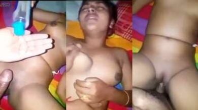 नेपाली लड़की की चिकनी चूत नारियल तेल लगाकर चोदी