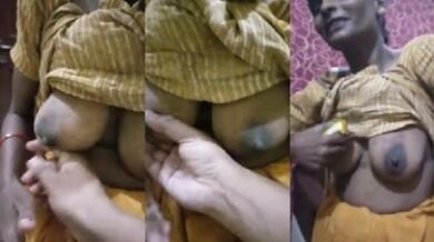 गाँव की चाची के बूब्स मसले भतीजे ने और वीडियो बनाया