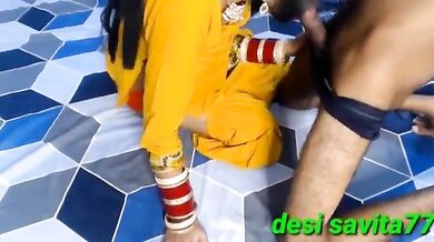 हाल ही में शादी हुई बीवी ने चूसा पति का मोटा लंड