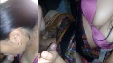 रात में पति का लंड चूस चूसकर बीवी ने उसे गिला कर दिया