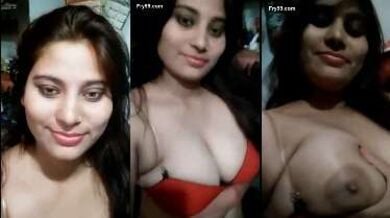 सेक्सी गर्लफ्रेंड ने बॉयफ्रेंड के लिए बनाया लबालब बूब्स और चूत का सेल्फी वीडियो