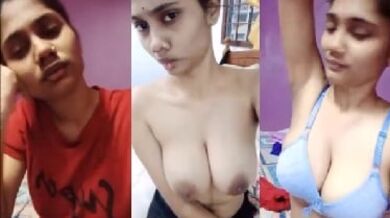 क्यूट फेस बिग बूब्स वाली साउथ इंडियन गर्ल की न्यूड सेल्फी