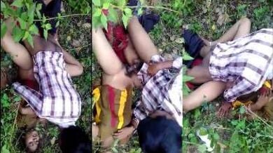 तमिल रंडी लड़की की जंगल में चुदाई का वीडियो बनाया