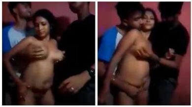 आदमी ने अपनी बीवी को लफंगे दोस्तों के सामने नंगी नचवाया