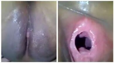 अपनी बीवी की काली, मोटी चूत का गुलाबी भोसड़ा पति ने खोलकर दिखाया