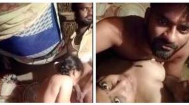 विलेज वाइफ हसबंड की झोपड़े में देसी चुदाई