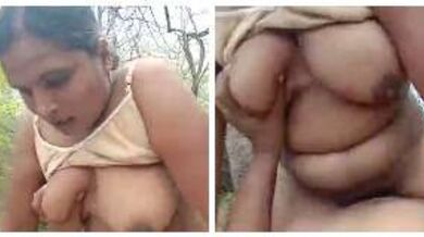 जंगल में लंड पर चूत रगड़ती भाभी