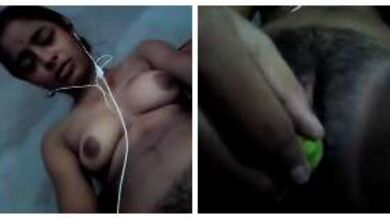 सहेली को बुर में ककड़ी डालकर हस्तमैथून करना ऑनलाइन सिखाती लड़की