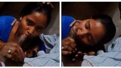 सर दबाकर देहाती भाभी से चुसाया लंड