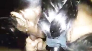 देहाती आंटी से भतीजा जबरदस्ती लंड चुसवाते हुए