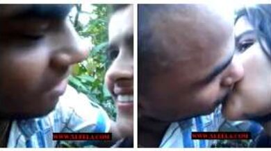 क्यूट लड़की का कलूटे से किसिंग