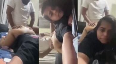 पीछे से चुत मे लंड लेती लड़की ने खुद बनाई अपनी चुदाई का वीडियो