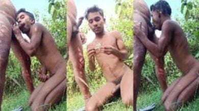 कश्मीरी लड़के का आउटडोर ब्लोजॉब वीडियो