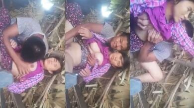 मणिपुर विलेज गर्ल की स्टैंडिंग डॉगी पोज़ मे चुदाई