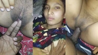 चुत मे ऊँगली करते हुए टाइट चुत को बडा लंड से चोदा