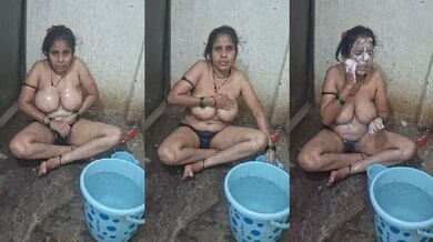 बिग बूब्स मैच्योर भाभी का बाथिंग वीडियो