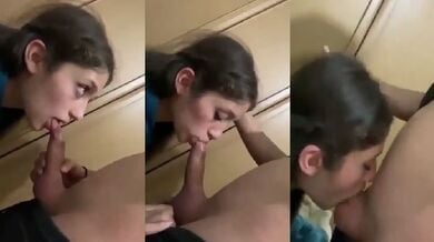 मौसी की बेटी से लिया डीप ब्लोजॉब का मजा
