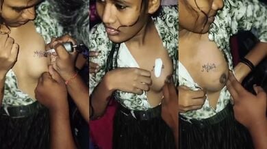 बूब्स पे अपने आशिक के नाम का बनवाई टैटू निब्बी ने