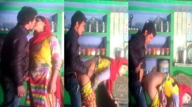 विलेज भाभी जल्दी से चुदी घोड़ी बन पडोसी के साथ