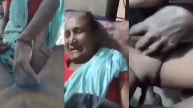 पोते का लंड हिलाके चुदी बूढ़ी दादी