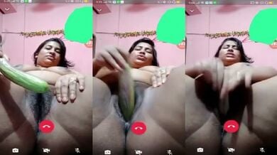 बैंगन से चुत चोदी हॉर्नी भाभी ने
