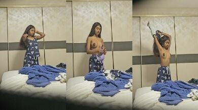 छुपके से बनाया बहन का ड्रेस चेंजिंग वीडियो