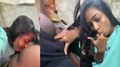 बॉयफ्रेंड की गांड मे ऊँगली कर उसकी गांड चाटी लड़की ने