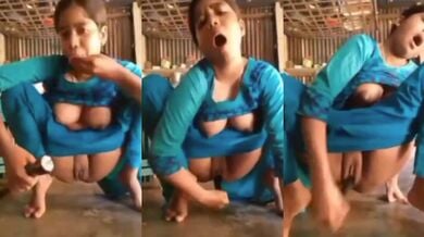 टॉर्च लाइट से चुत चोदी गाँव की कामुक लड़की ने