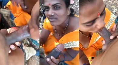 साउथ इंडियन ऑन्टी ने जंगल मे चूसी बडा लंड