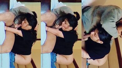 बॉयफ्रेंड का बडा लंड को स्लॉप्पी ब्लोजॉब देती लड़की